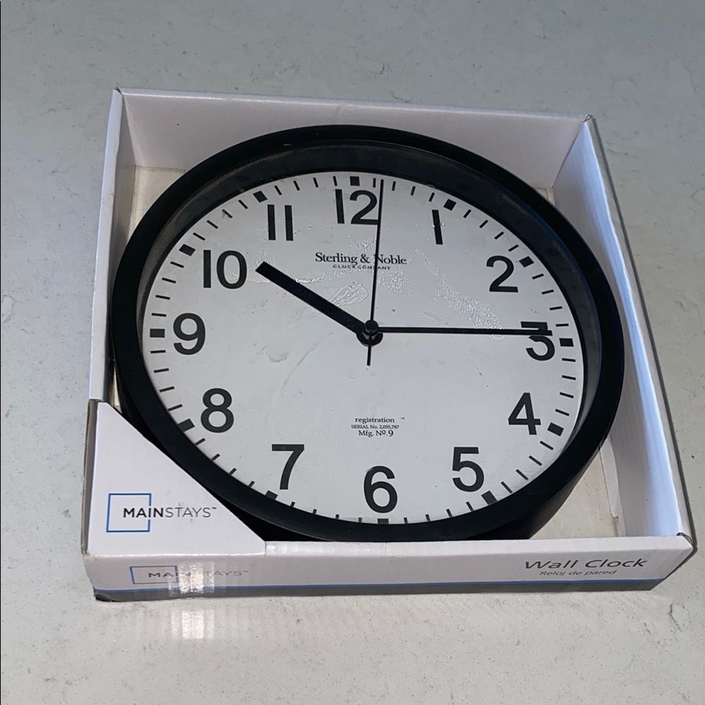 Mainstays Black Wall‎ Clock